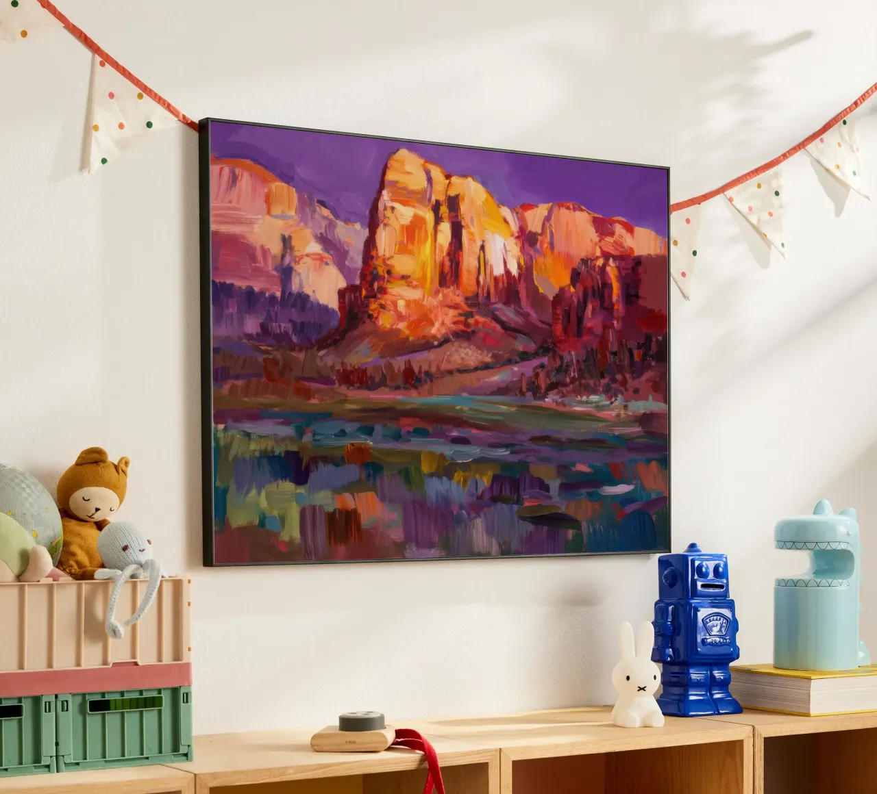 Violet Canyon schaduwen aluminium-dibond van Angkasa Mist