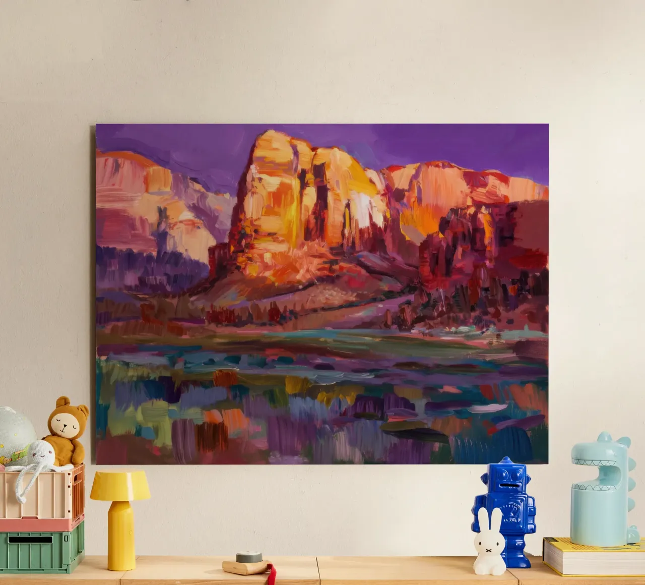 Violet Canyon schaduwen aluminium-dibond van Angkasa Mist