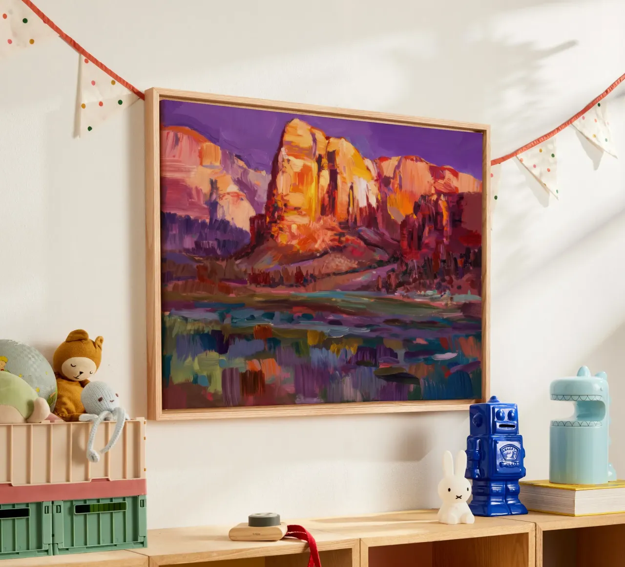 Violet Canyon schaduwen canvas van Angkasa Mist
