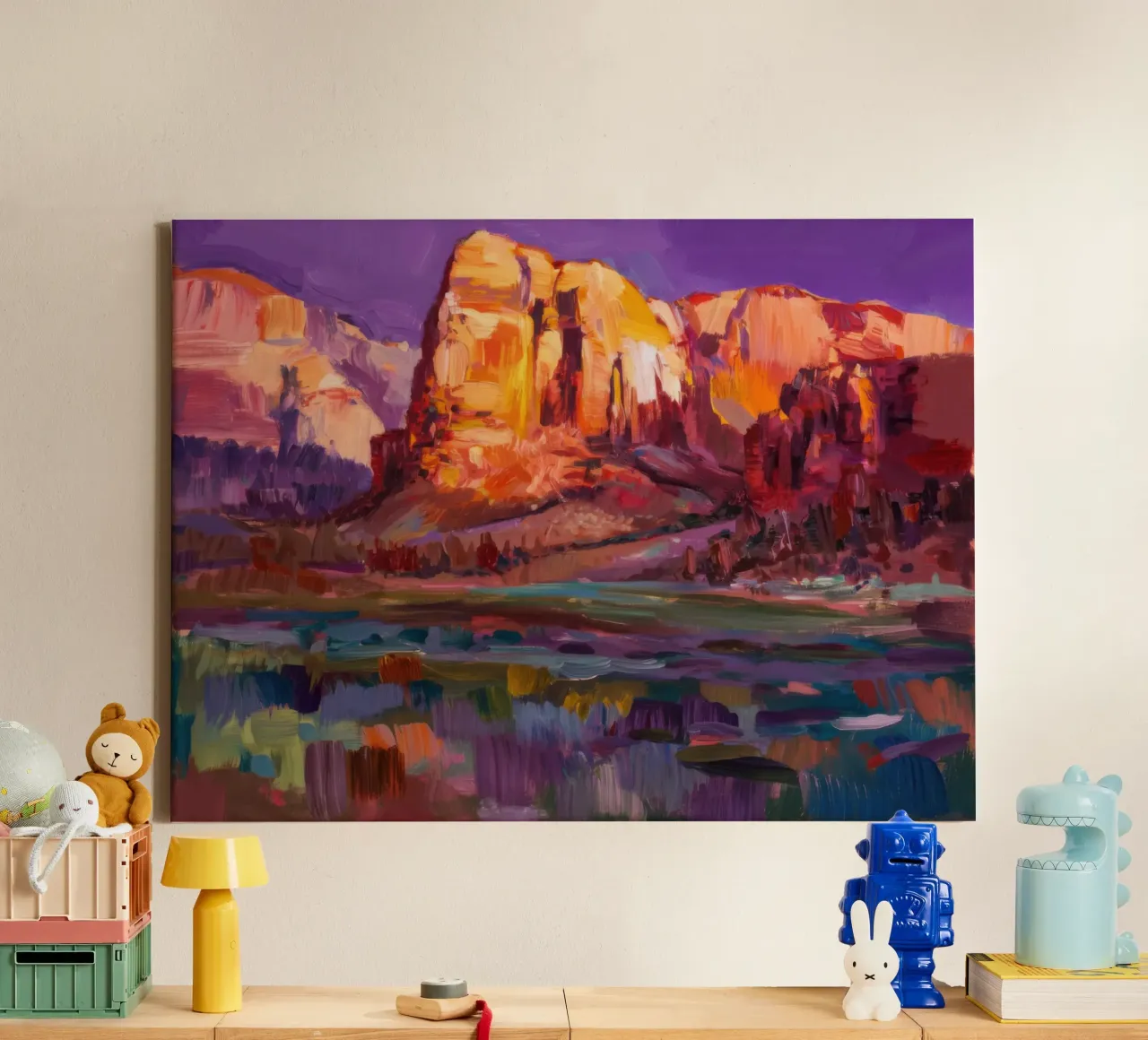 Violet Canyon schaduwen canvas van Angkasa Mist