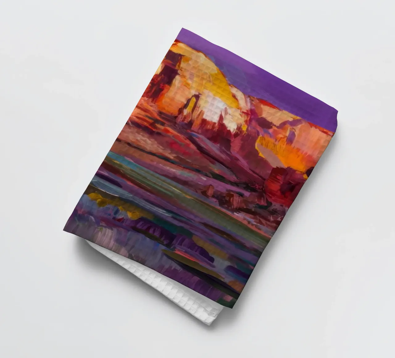 Violet Canyon schaduwen theedoek van Angkasa Mist