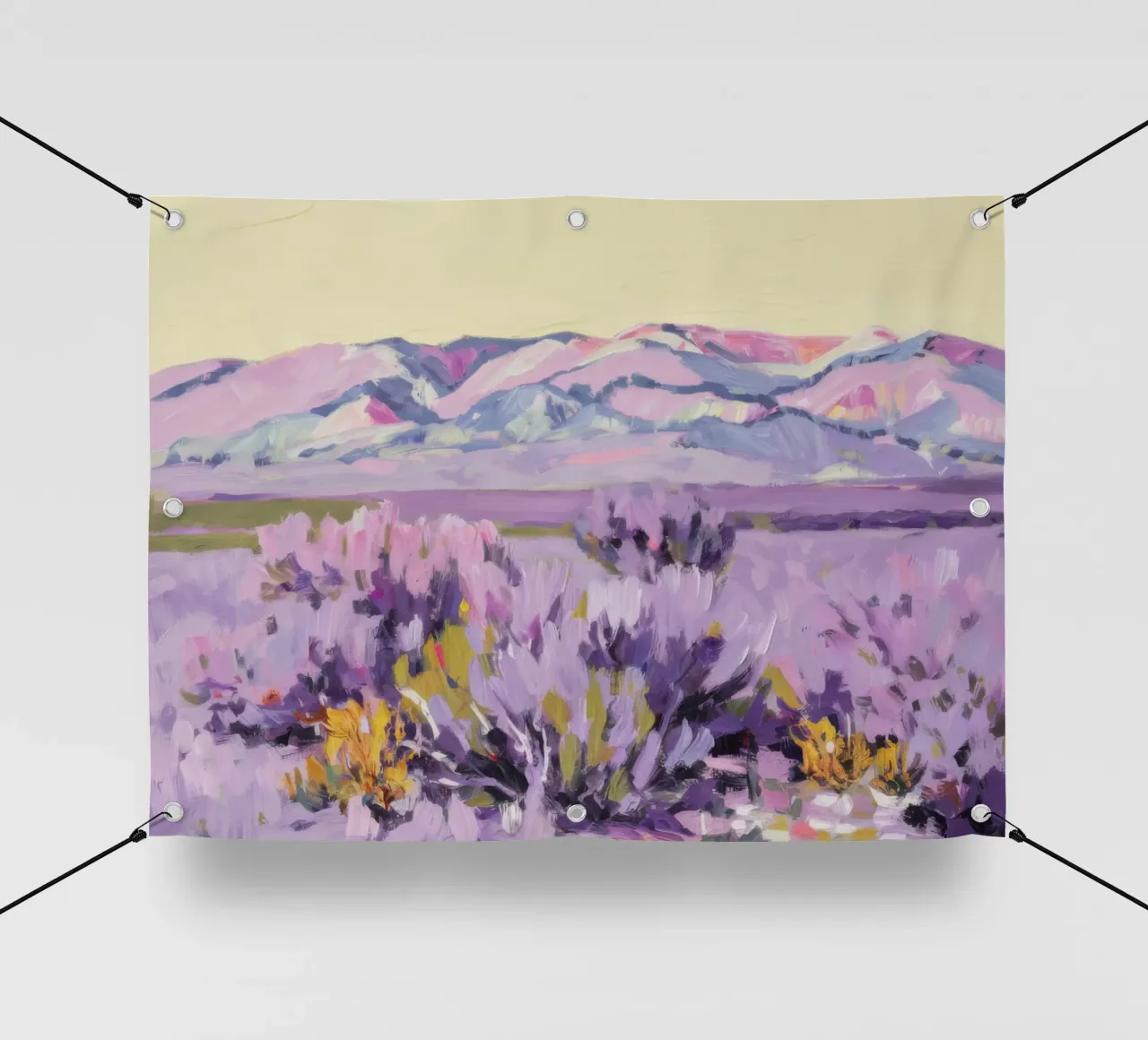 Colline di lavanda color nocciola telo in pvc da Angkasa Mist