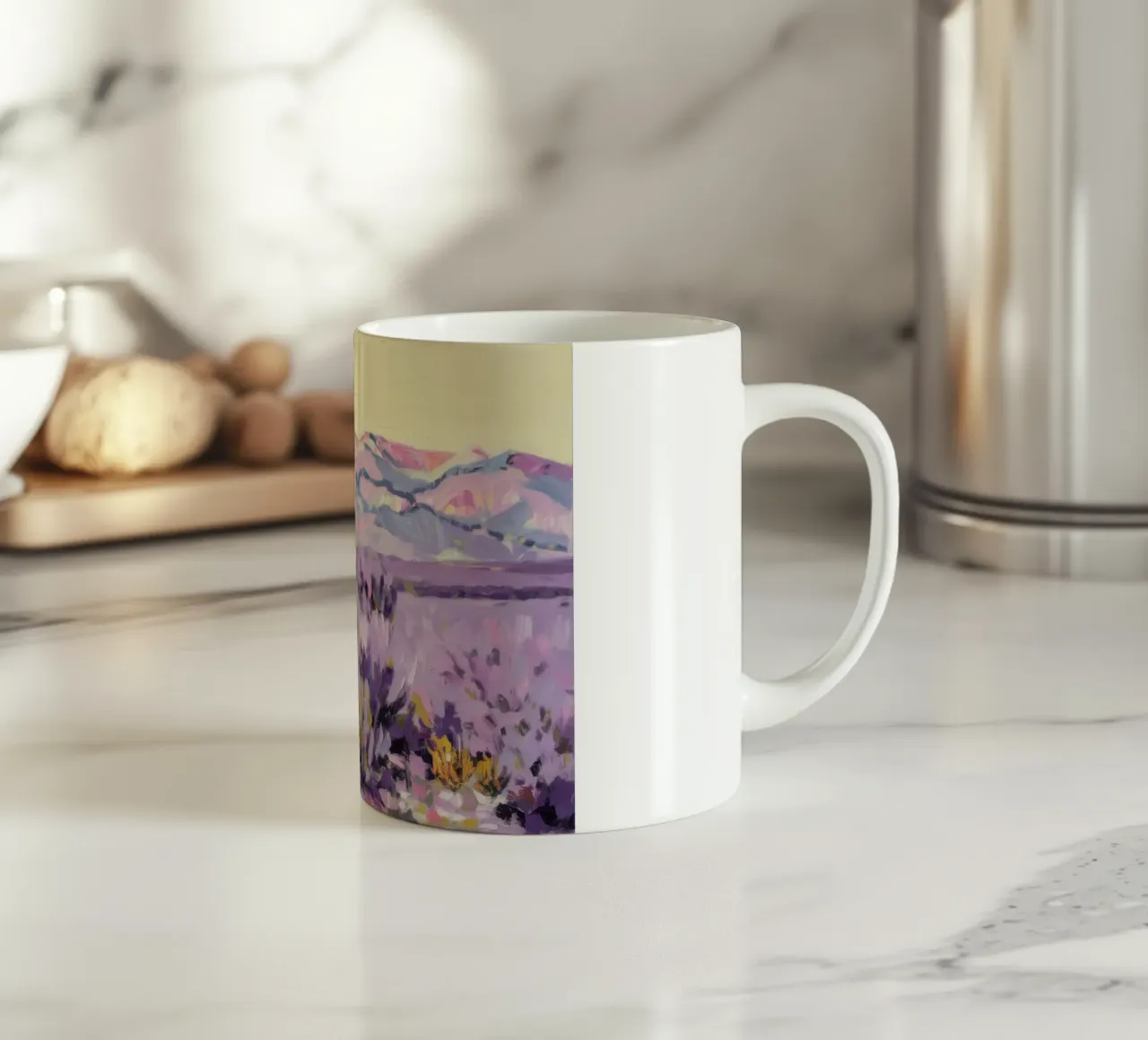 Colline di lavanda color nocciola tazza in ceramica da Angkasa Mist