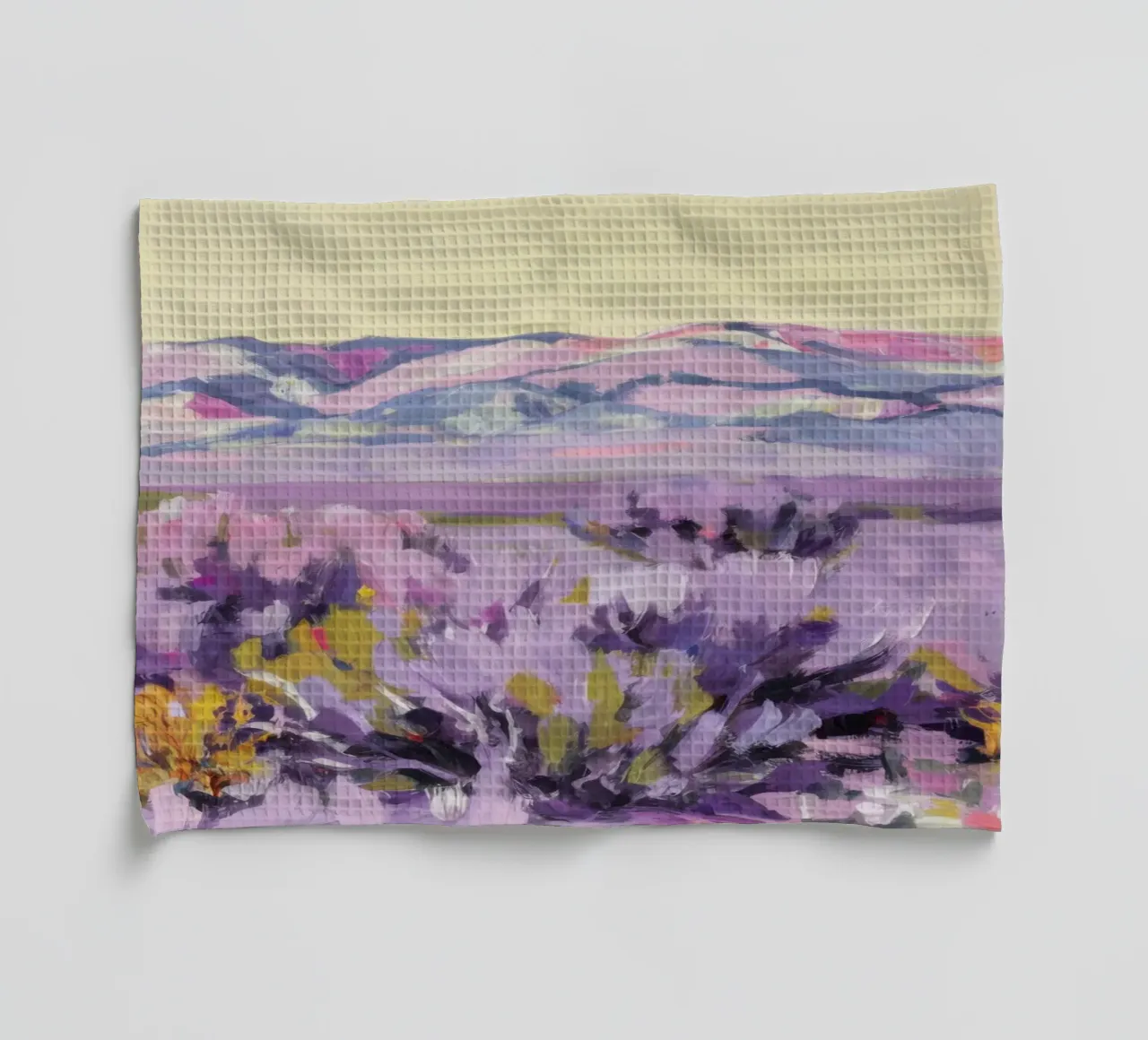 Colline di lavanda color nocciola canovaccio da cucina da Angkasa Mist