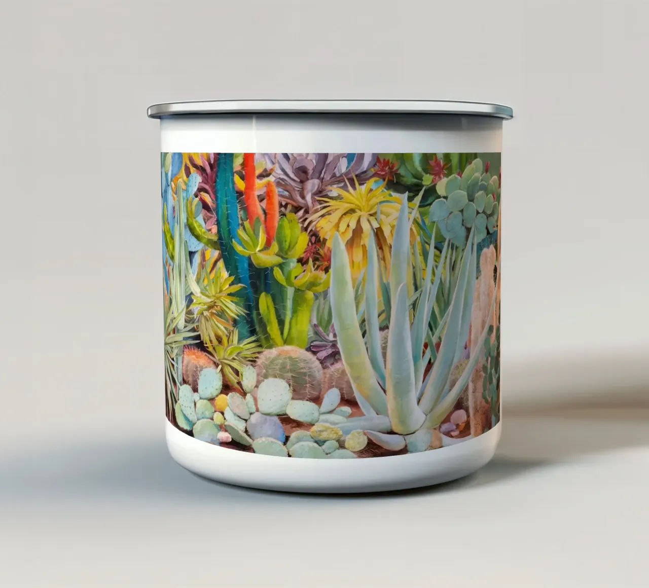 Caos succulento cromatico tazza in smalto da Angkasa Mist