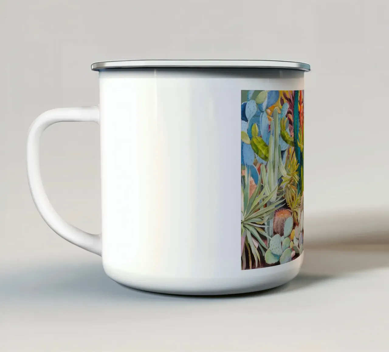 Caos succulento cromatico tazza in smalto da Angkasa Mist