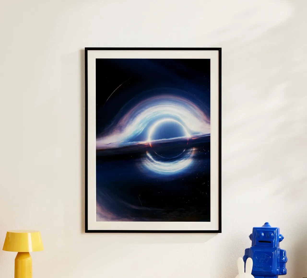 Gargantua Black Hole poster con telaio in alluminio da nabakumov