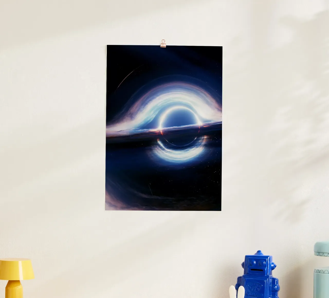 Gargantua Black Hole poster con telaio in alluminio da nabakumov