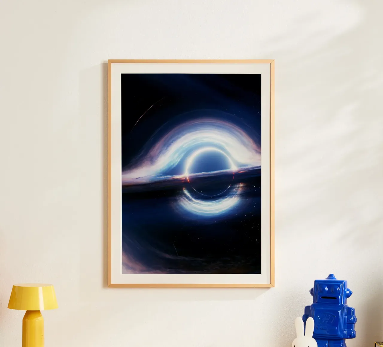 Gargantua Black Hole poster con telaio in alluminio da nabakumov