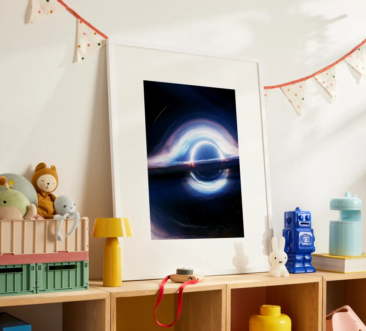 Gargantua Black Hole poster con telaio in alluminio da nabakumov