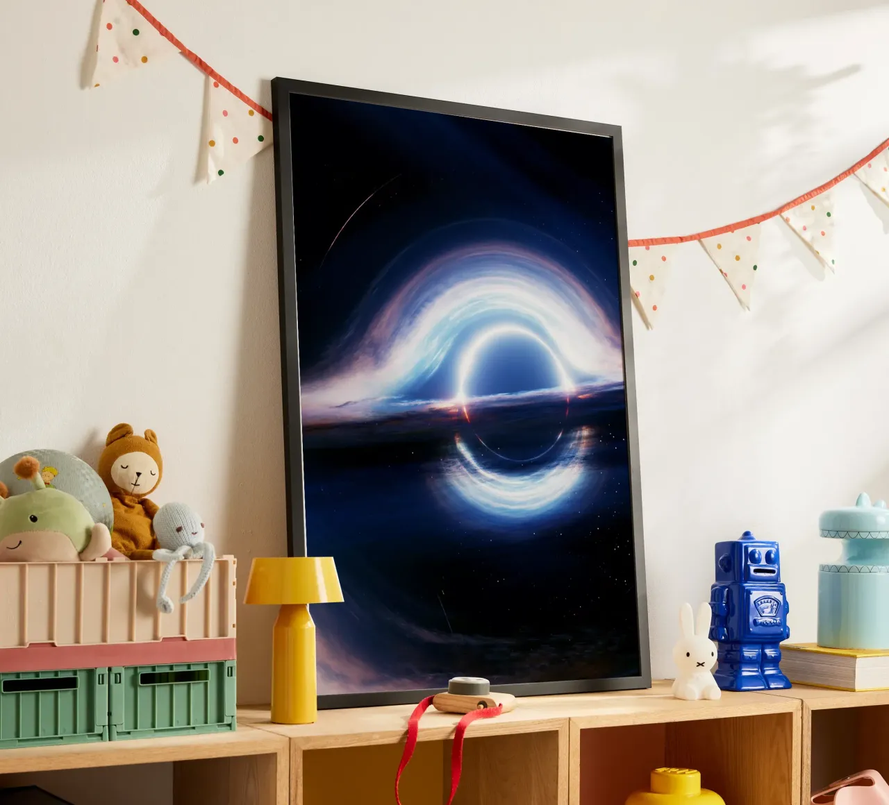Gargantua Black Hole poster con telaio in alluminio da nabakumov