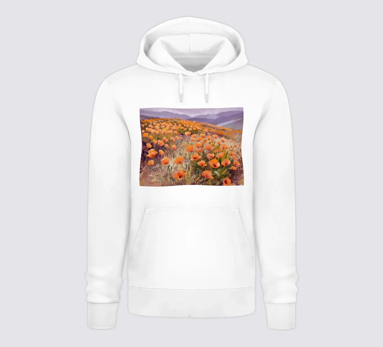 Colline del papavero d'oro felpa con cappuccio da Angkasa Mist
