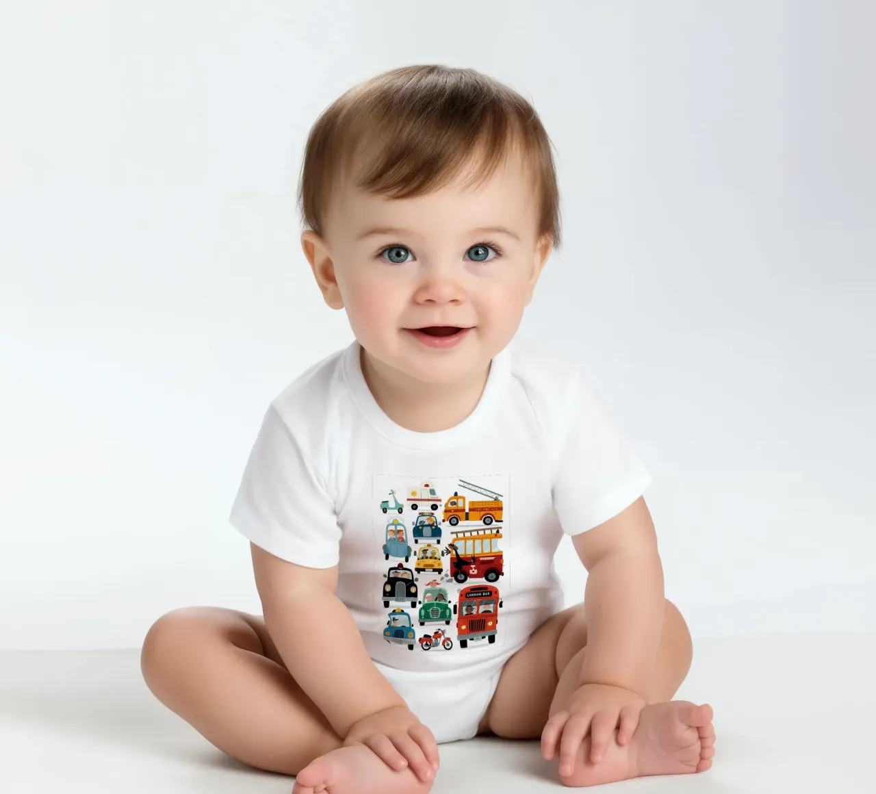 Auto minimalista body neonato maniche corte da PosterByFly