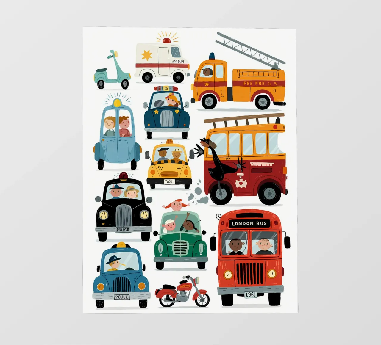 Auto minimalista telo in pvc da PosterByFly