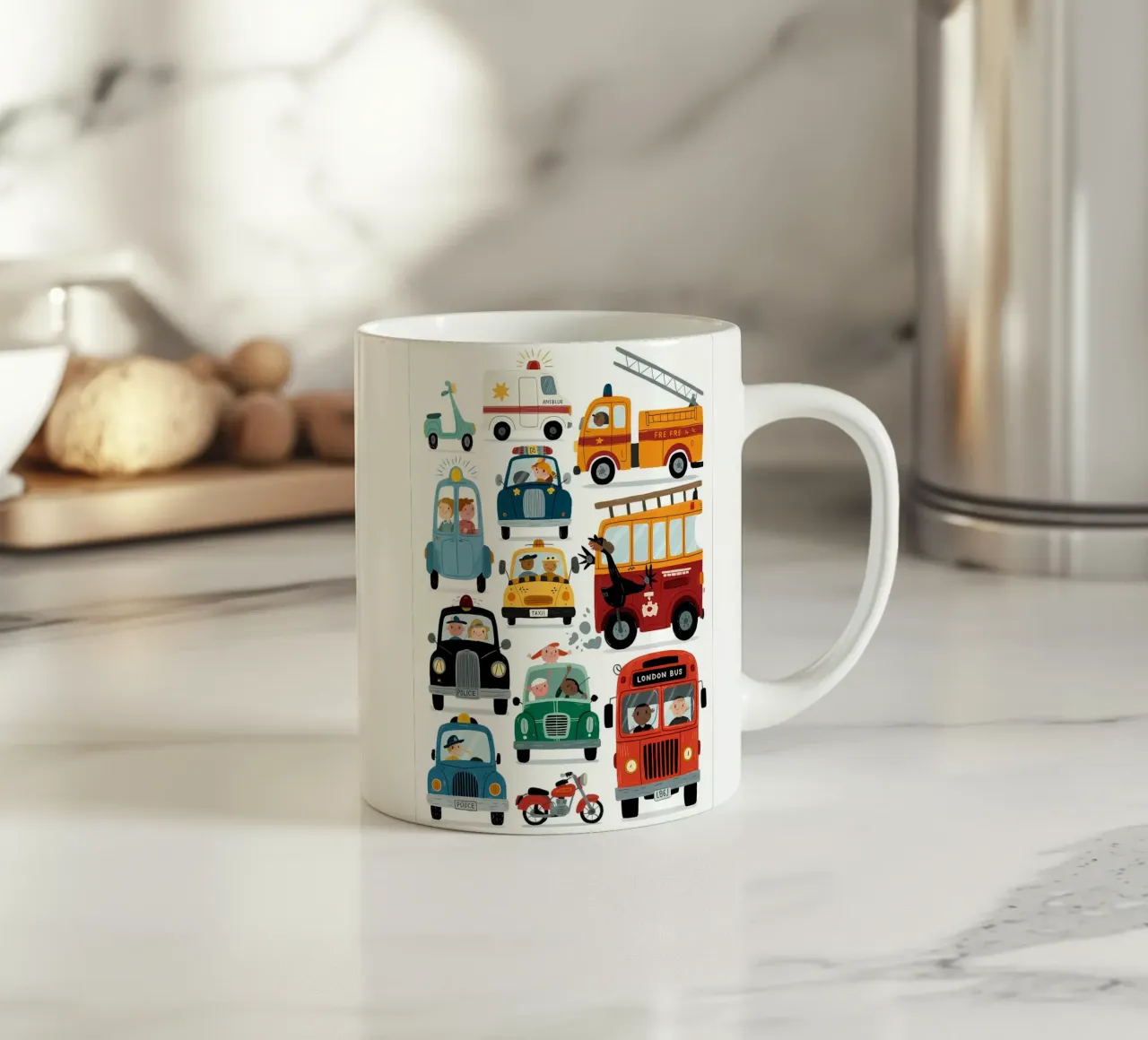 Auto minimalista tazza in ceramica da PosterByFly