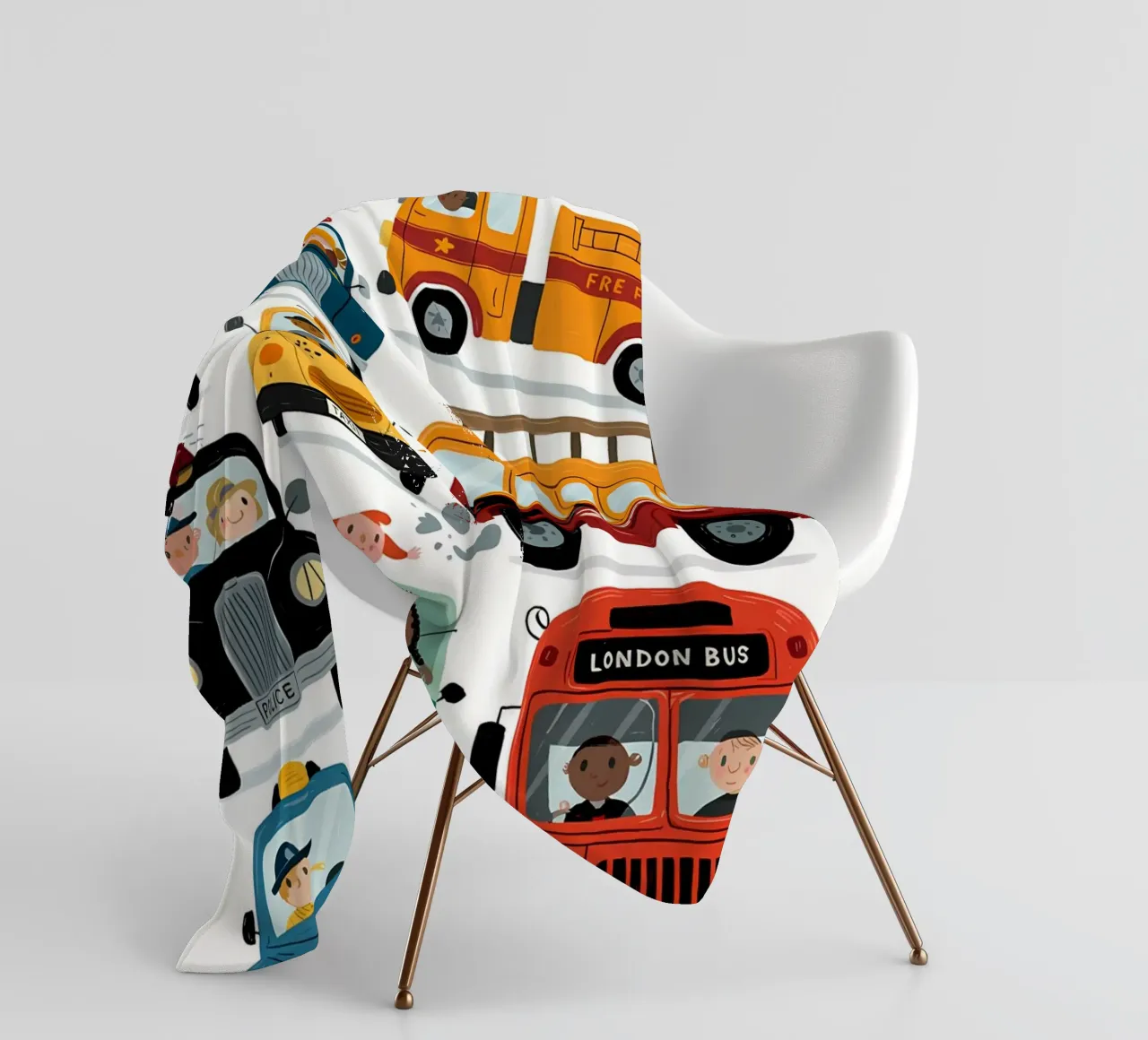 Auto minimalista coperta in pile da PosterByFly