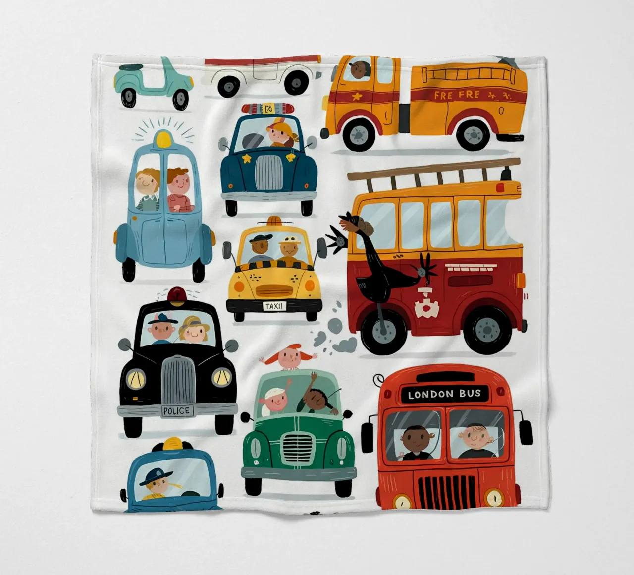 Auto minimalista coperta in pile da PosterByFly
