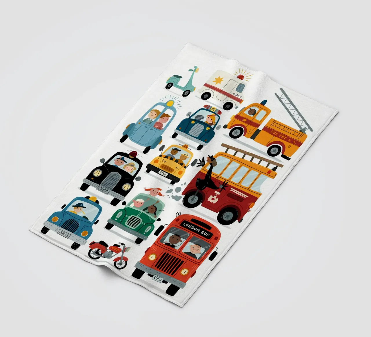 Auto minimalista coperta in pile da PosterByFly