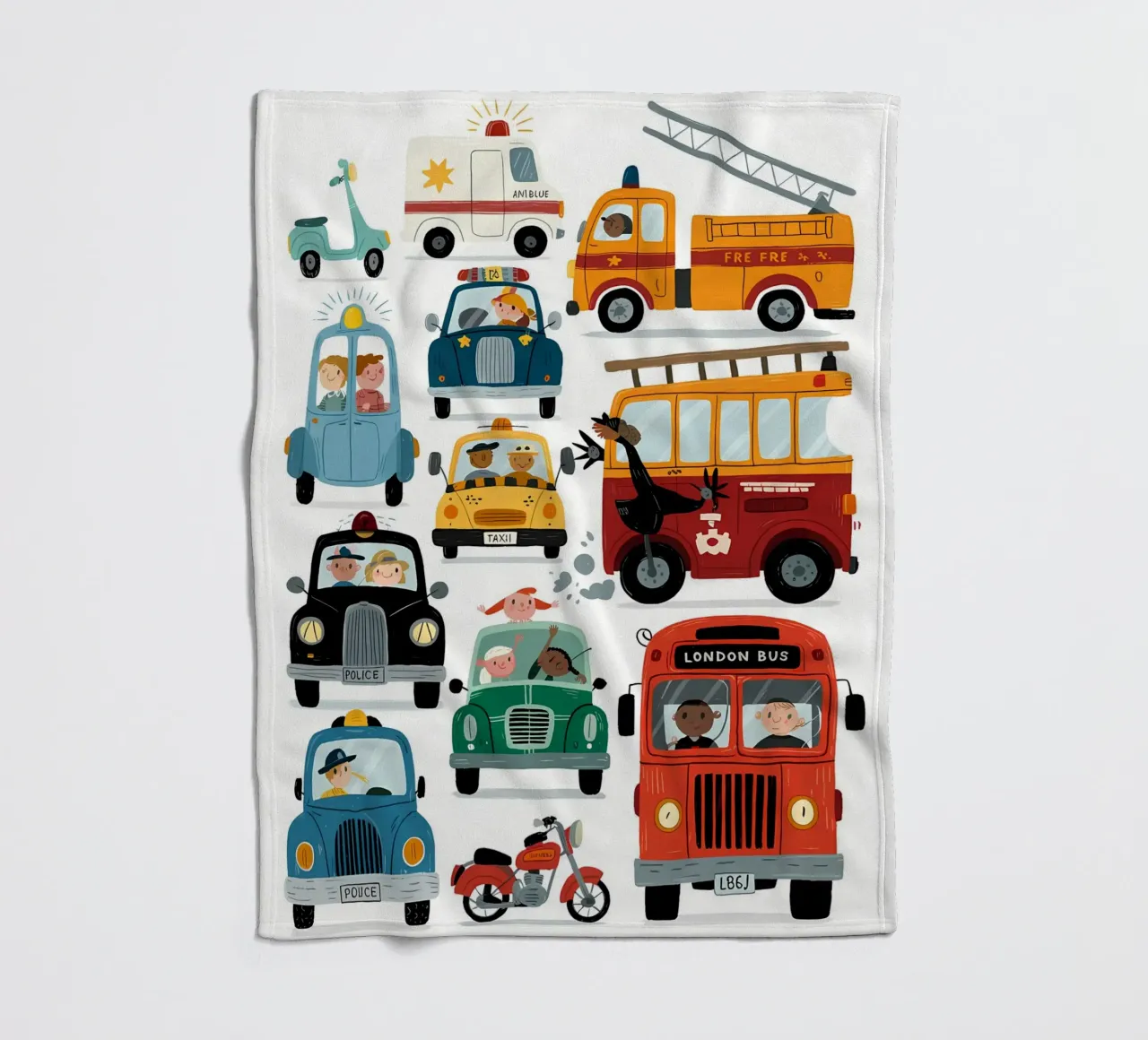 Auto minimalista coperta in pile da PosterByFly