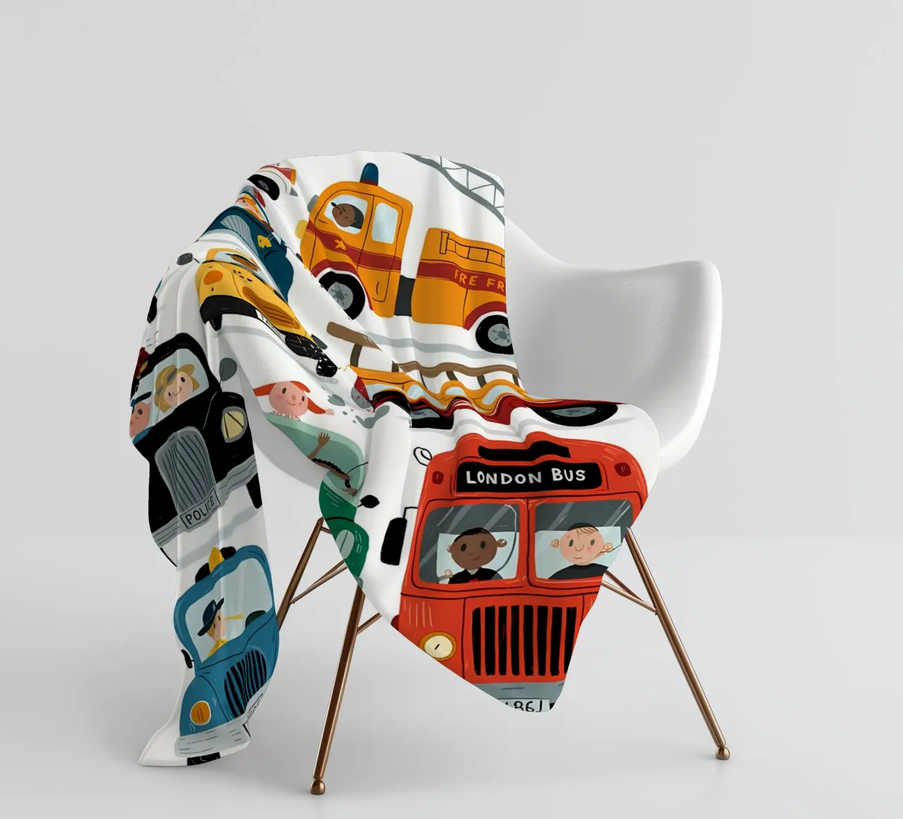 Auto minimalista coperta in pile da PosterByFly