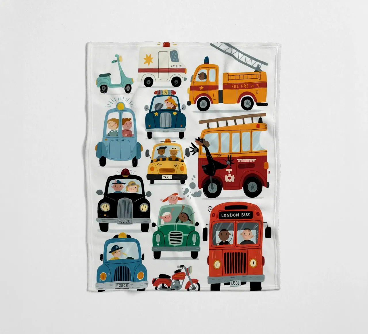 Auto minimalista coperta in pile da PosterByFly