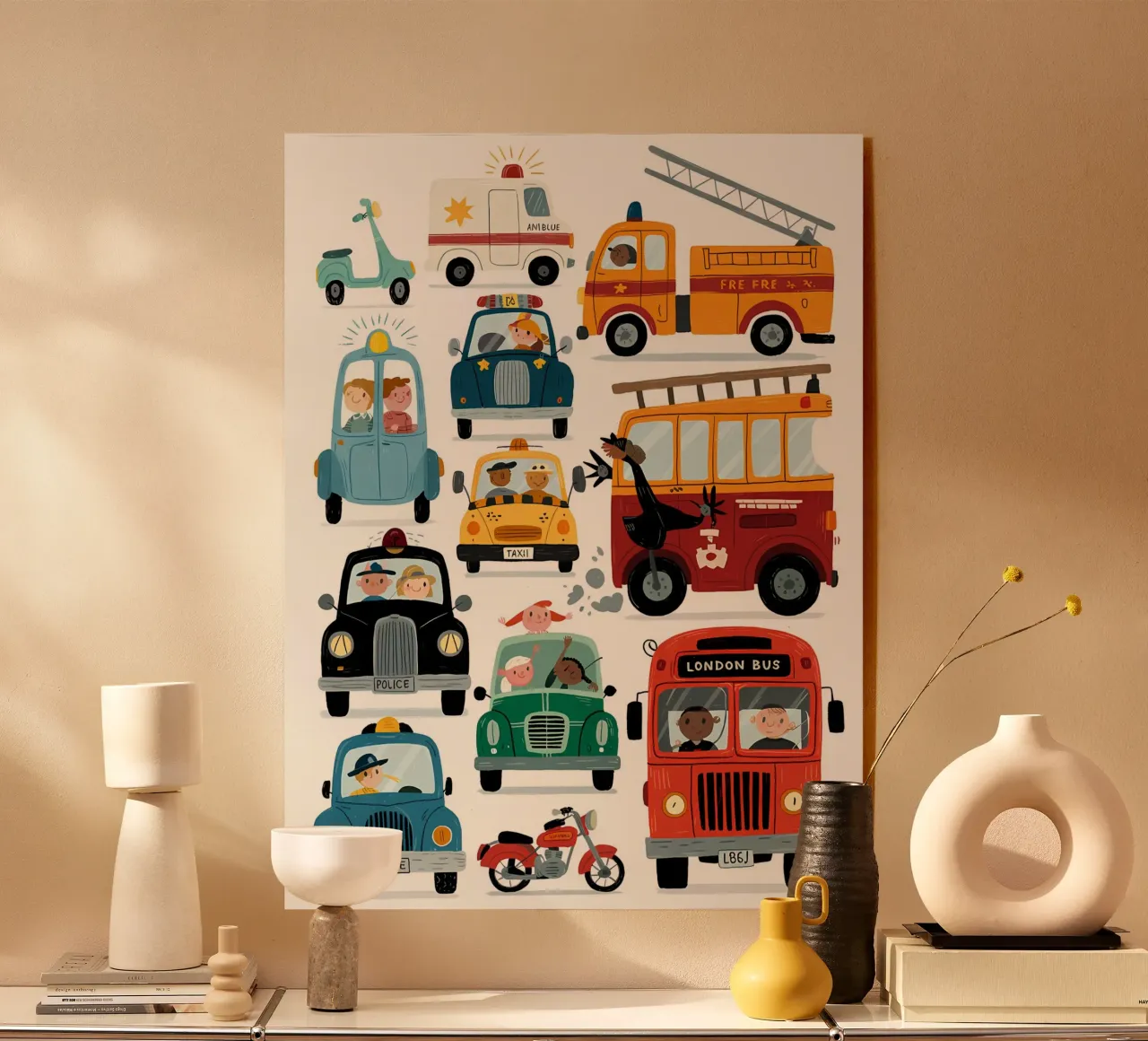 Auto minimalista plexiglass da PosterByFly