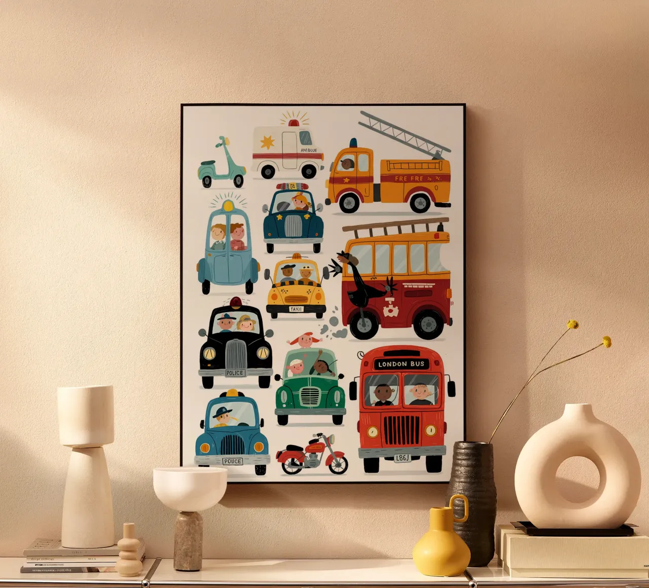 Auto minimalista alluminio dibond da PosterByFly