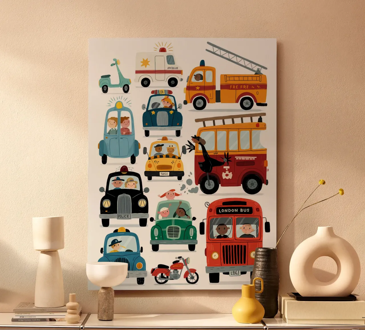 Auto minimalista alluminio dibond da PosterByFly