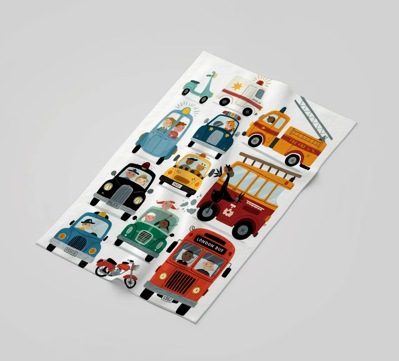 Auto minimalista telo mare da PosterByFly