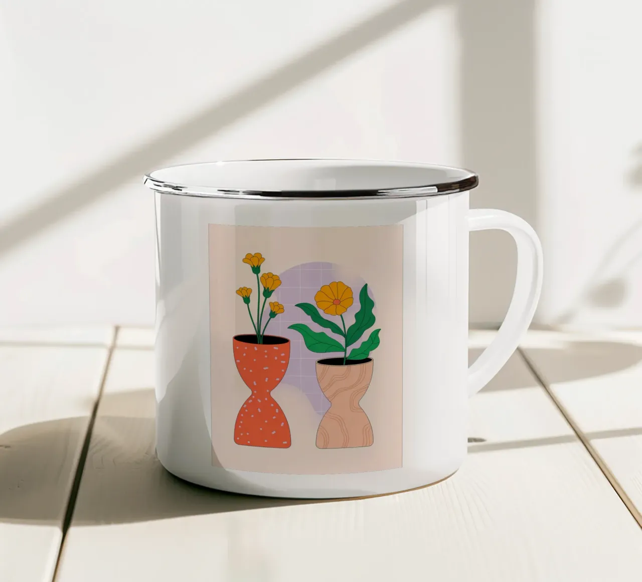 Minimalista tazza in smalto da PosterByFly