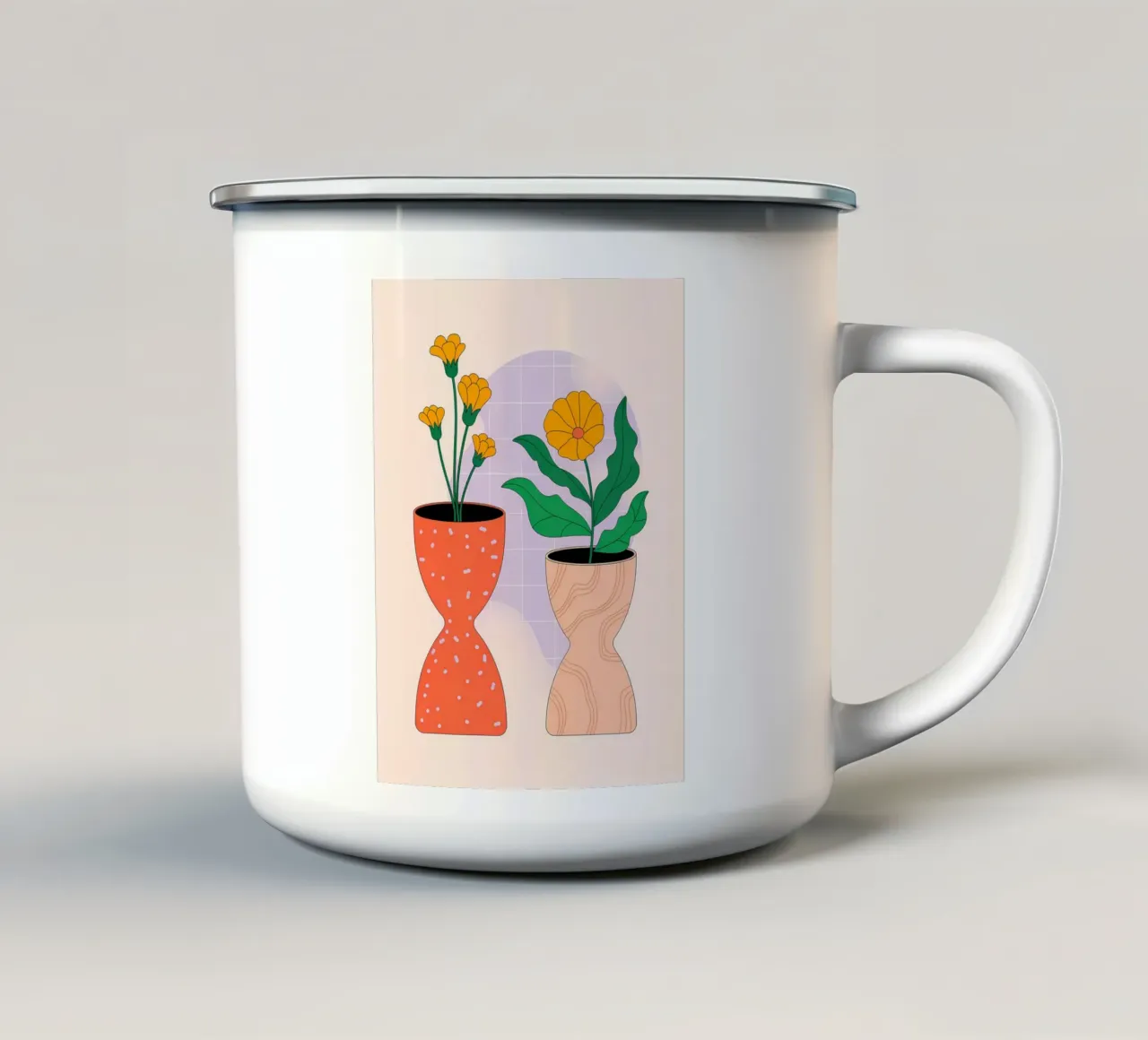 Minimalista tazza in smalto da PosterByFly