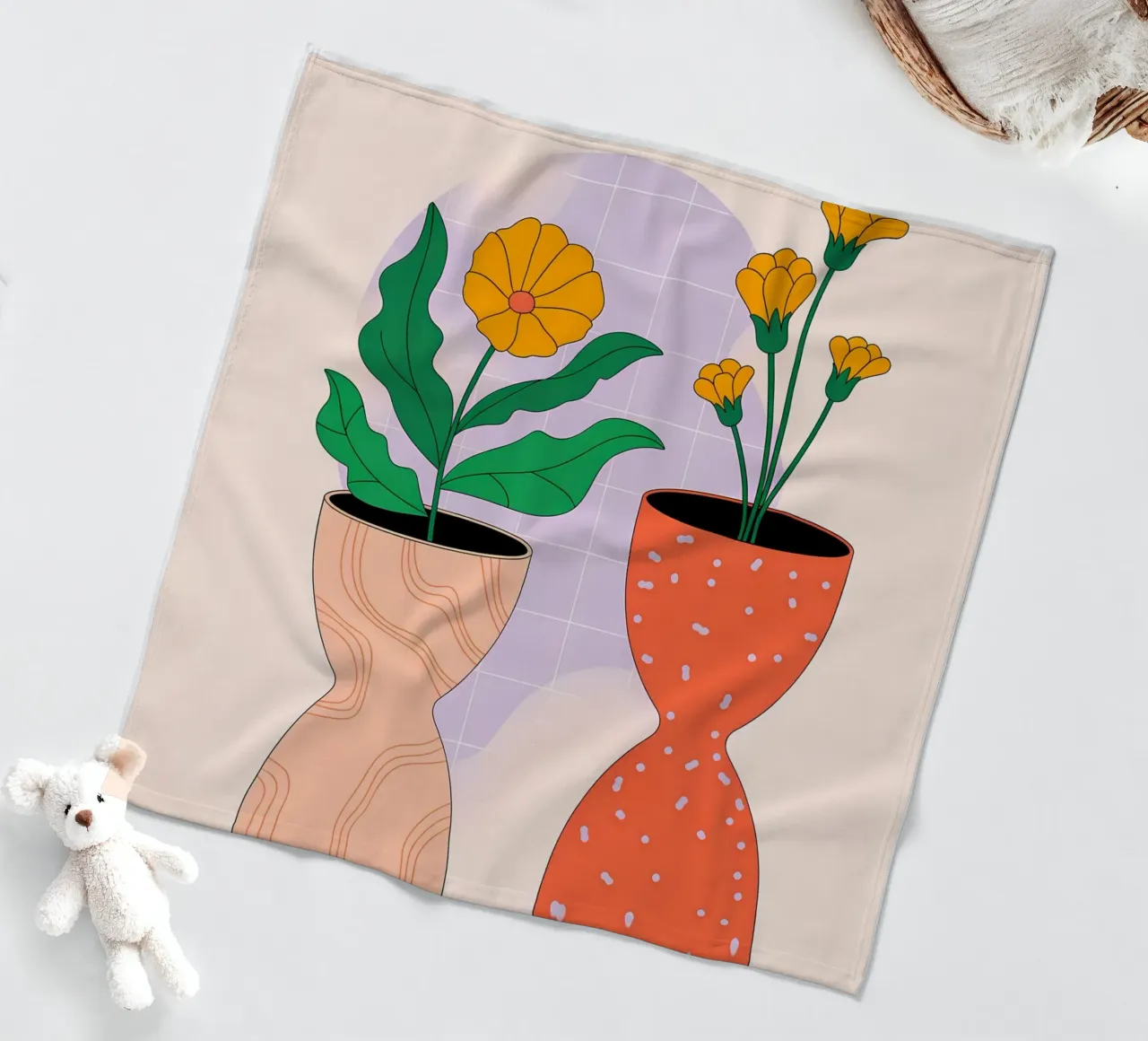 Minimalista coperta in pile da PosterByFly