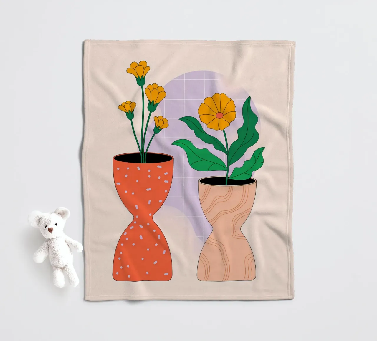 Minimalista coperta in pile da PosterByFly