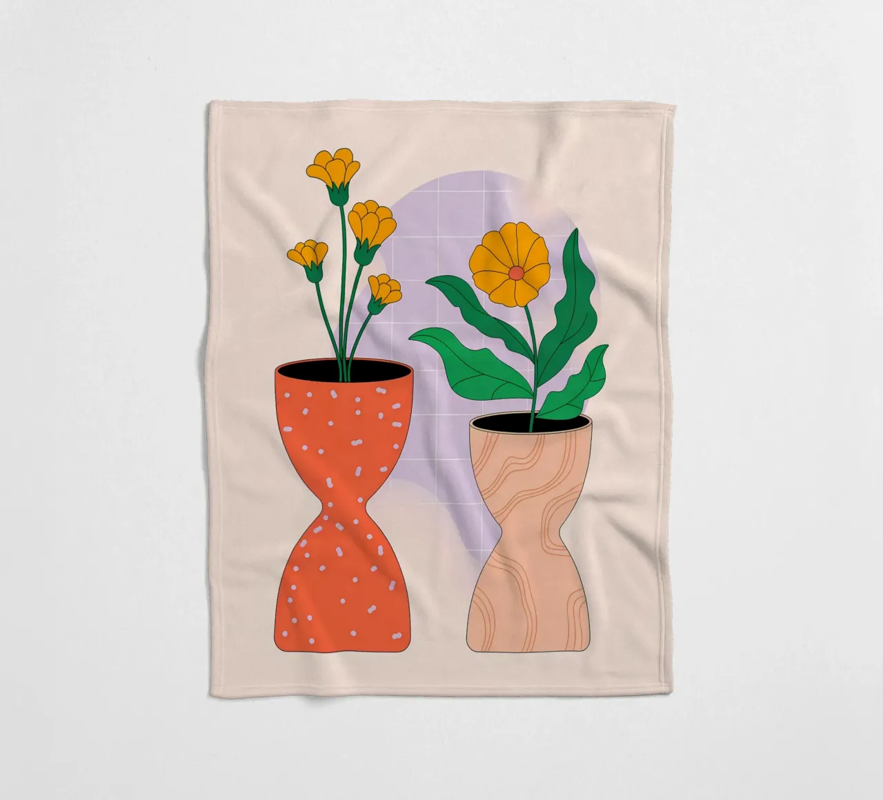 Minimalista coperta in pile da PosterByFly