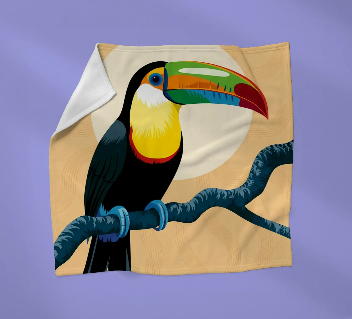 Vogel fleecedeken van PosterByFly