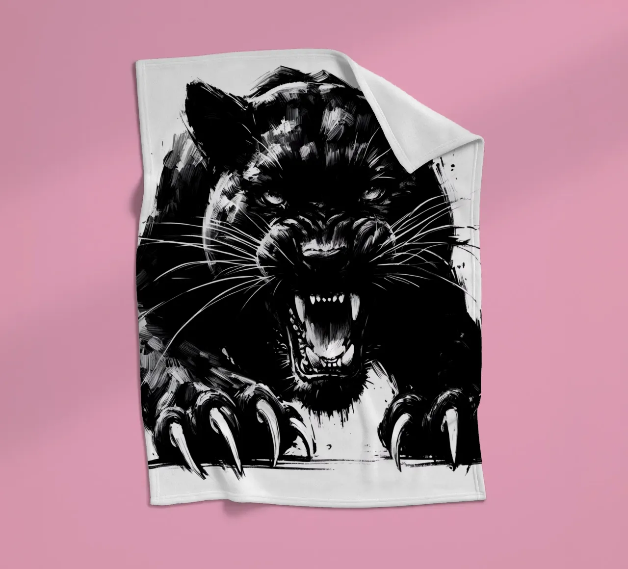 BLACK PANTHER UNLEASHED coperta in pile da ARTOMATIC