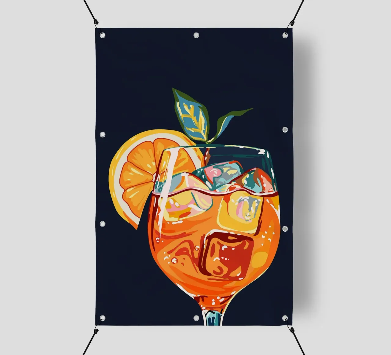 Cocktail Aperol di 83 arance telo in pvc da Erin Lambert