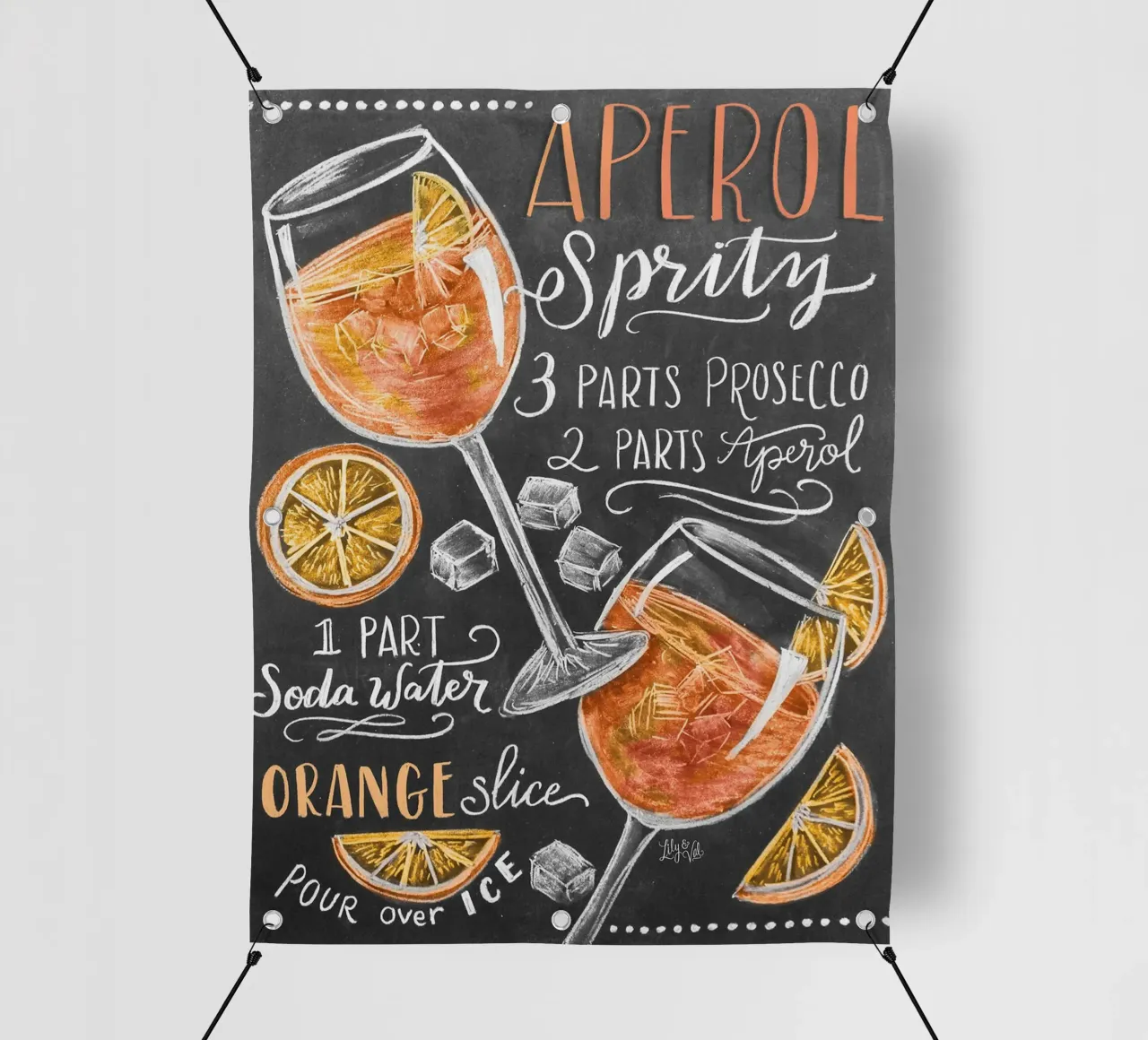 Aperol Spritz di Lily & Val telo in pvc da Erin Lambert