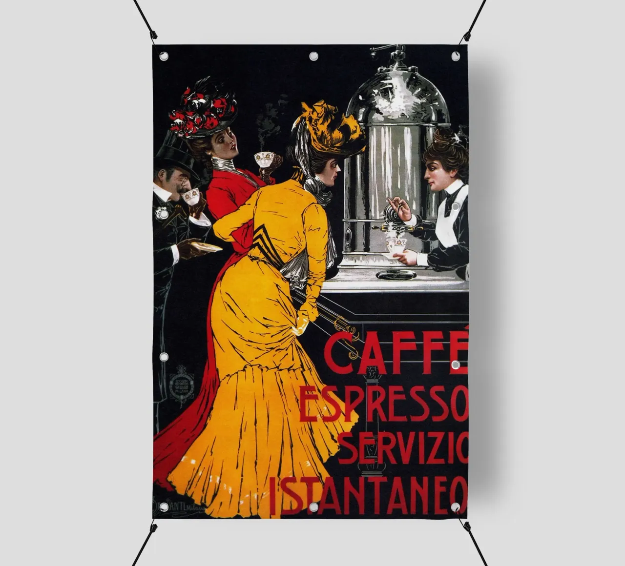 Caffe Espresso Servizio Istantaneo telo in pvc da Erin Lambert