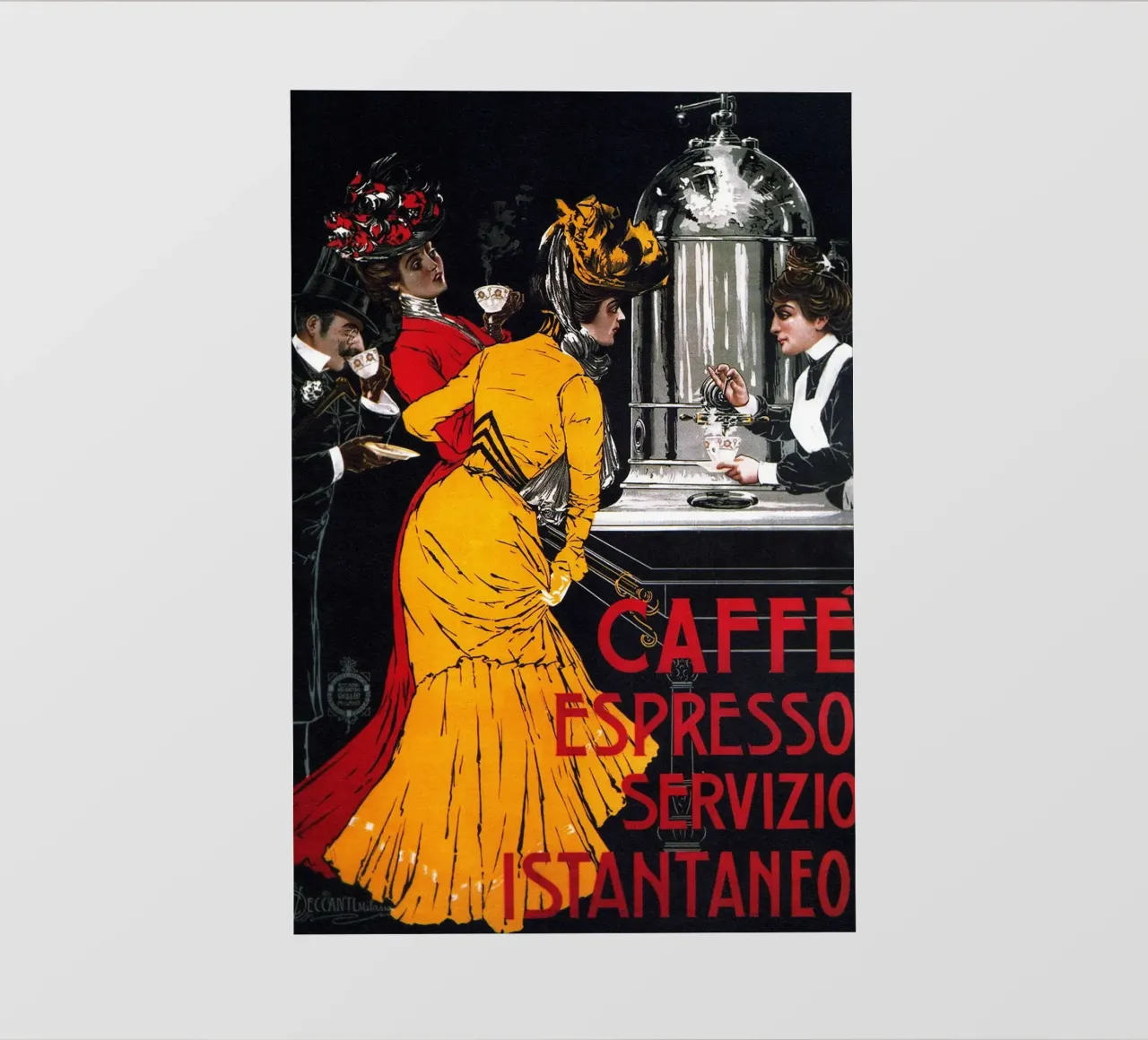 Caffe Espresso Servizio Istantaneo telo in pvc da Erin Lambert