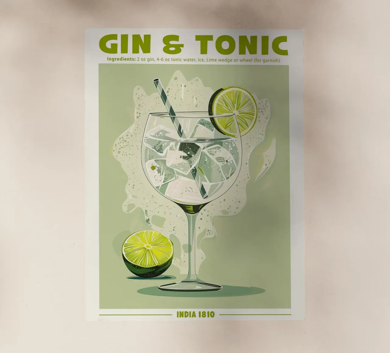 Gin e Tonic, India 1810 pellicola backlit da Erin Lambert