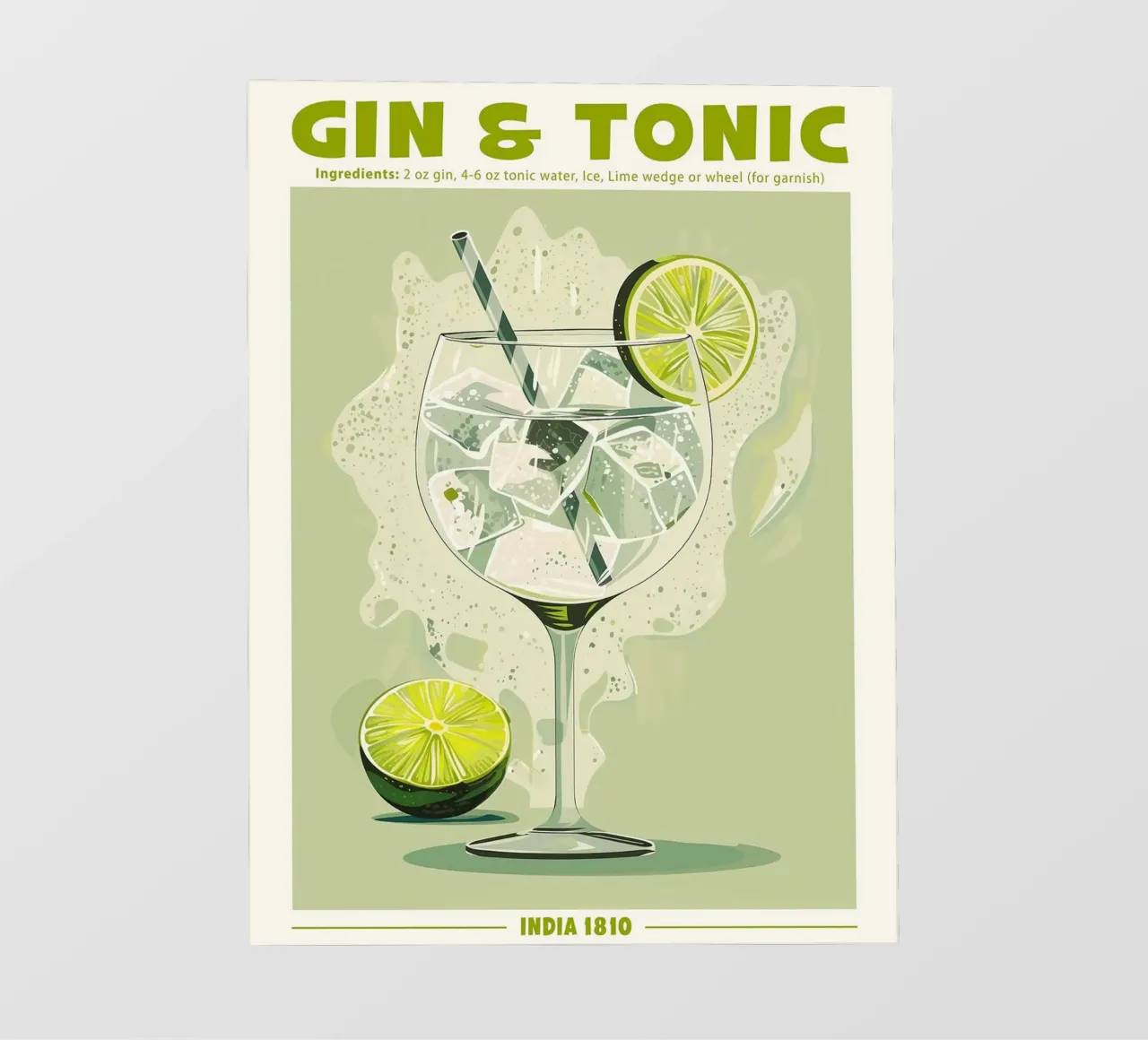 Gin e Tonic, India 1810 pellicola backlit da Erin Lambert