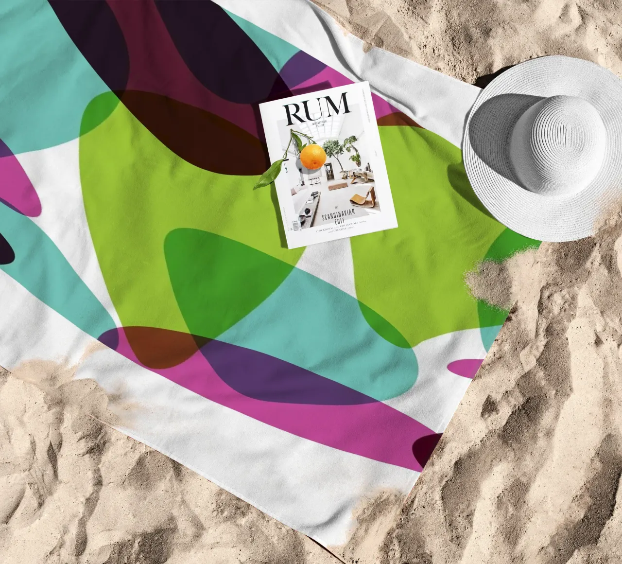 Organic Forms beach towel by Kim Hubball Studio