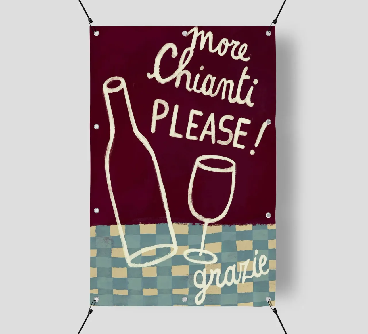 More chianti please! telo in pvc da Erin Lambert