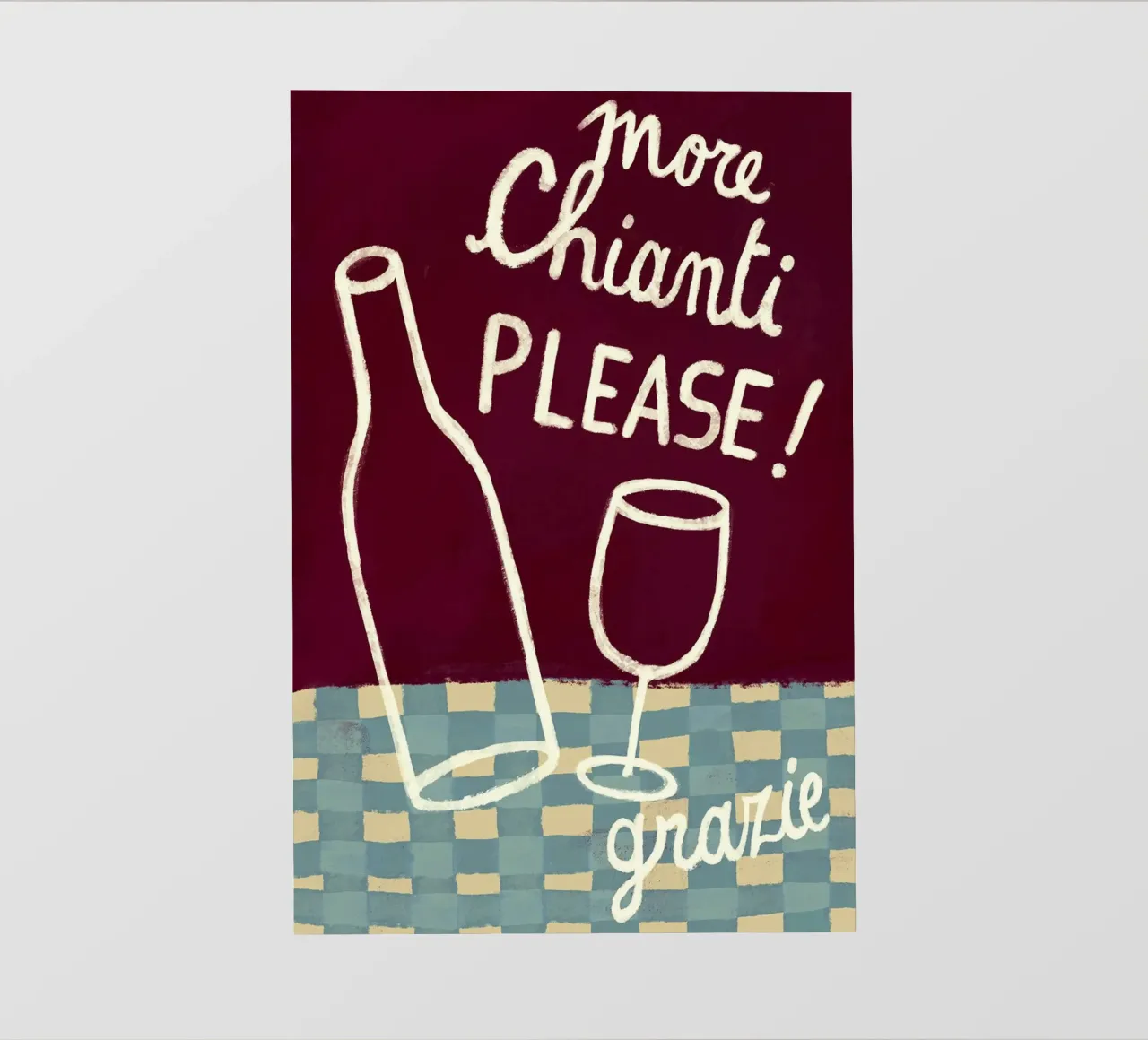 More chianti please! telo in pvc da Erin Lambert