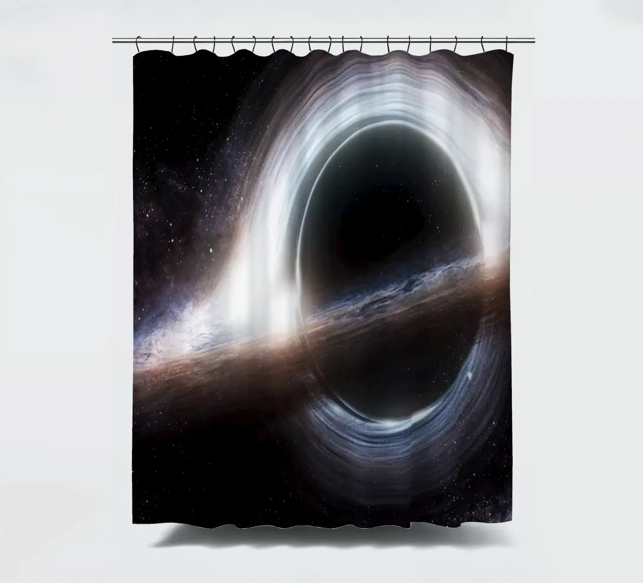 Gargantua Black Hole shower curtain by nabakumov