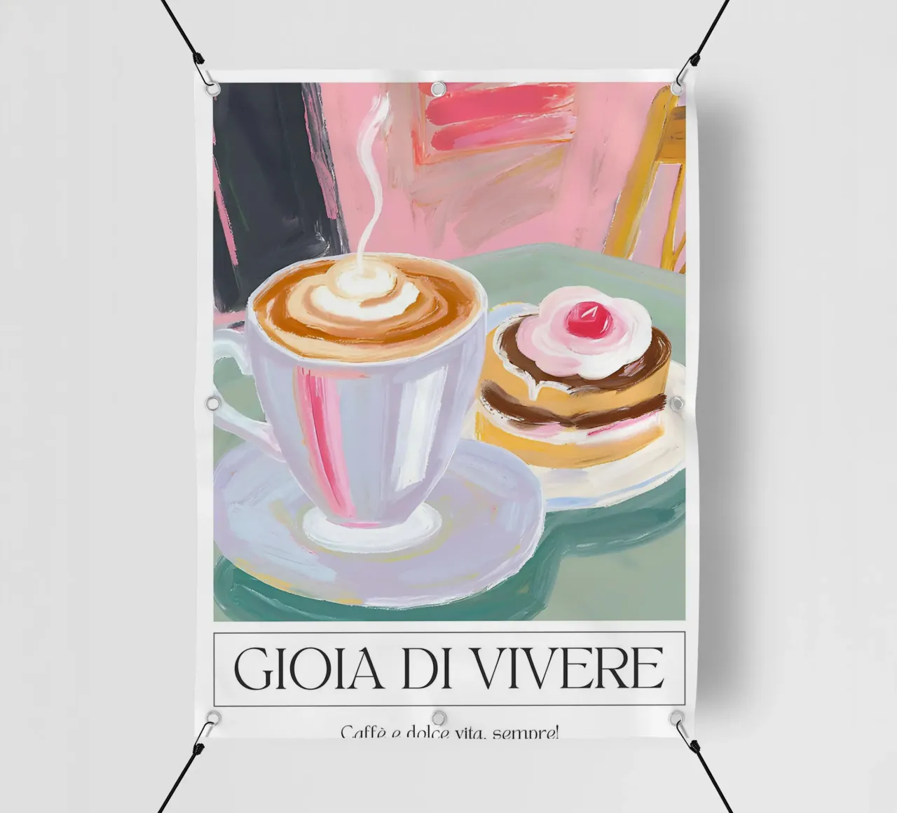 Gioia di vivere - Café and Pastries by Ohkimiko telo in pvc da Erin Lambert