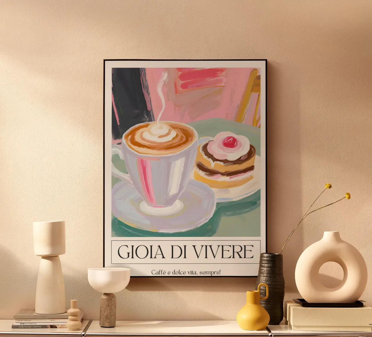 Gioia di vivere - Café and Pastries by Ohkimiko alluminio dibond da Erin Lambert