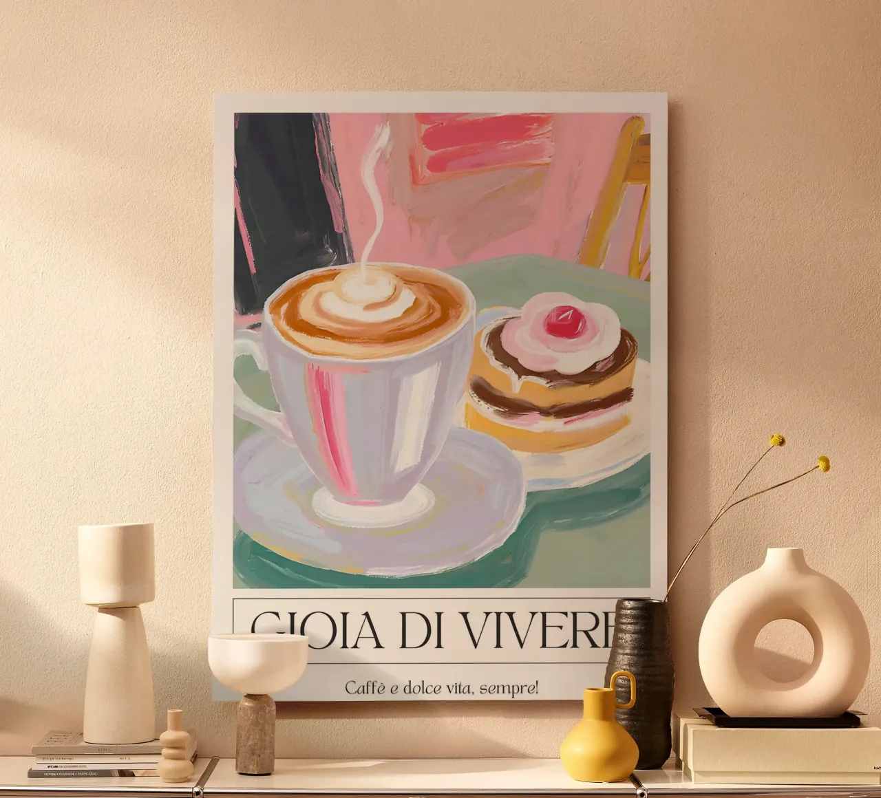 Gioia di vivere - Café and Pastries by Ohkimiko alluminio dibond da Erin Lambert