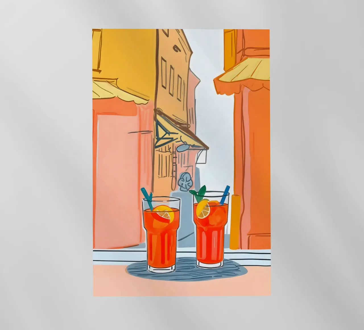 Due Aperol per favore! pellicola backlit da Erin Lambert